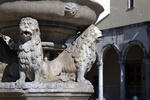 Foto, Bild: Lwen am Morosini Brunnen von 1628 in Heraklion (Iraklio)