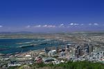 Foto, Bild: City und Tafelbucht von Kapstadt mit Hafen