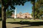 Foto, Bild: Plaza de Mayo mit Casa Rosada und Obelisk in Buenos Aires