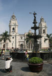 Foto, Bild: Plaza Mayor mit dem dreistckigen Bronzebrunnen von 1650