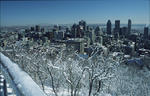 Foto, Bild: Blick vom Mont Royal ber die City von Montreal im Winter