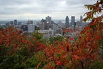 Foto, Bild: Blick vom Mont Royal über die City von Montreal im Herbst