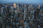 Foto, Bild: Manhattan vom Empire State Building aus abends