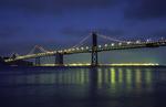 Foto, Bild: Oakland Bay Bridge in der blauen Stunde