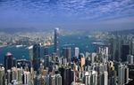 Foto, Bild: Blick vom Victoria Peak auf die City von Hongkong