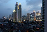 Foto, Bild: Blick vom Four Seasons Hotel auf die City mit Htten und Hochhusern