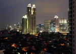 Foto, Bild: Blick vom Four Seasons Hotel auf die City mit Htten und Hochhusern