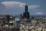 Foto, Bild: Blick vom Han-Hsien International Hotel auf die City und den Tuntex Sky Tower