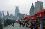 Foto, Bild: Bund - die Promenade entlang dem Fluss Huangpu