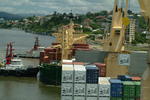 Foto, Bild: Hafen und Villen von Brisbane