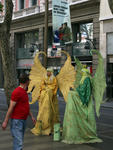 Foto, Bild: Darsteller auf der Flaniermeile La Rambla