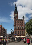 Foto, Bild: Rathaus mit dem 85 m hohen Turm und Neptunbrunnen