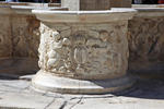 Foto, Bild: Relief am Morosini Brunnen von 1628 in Heraklion (Iraklio)