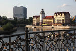 Foto, Bild: Blick von der Kaiserbrcke (Fugngerbrcke) auf die Pregelpromenade