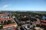 Foto, Bild: Blick von der Vor Frelsers Kirke über Kopenhagen(Christianshavn) bis zum Hafen