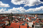 Foto, Bild: Blick von der Kirche St. Petri ber die Stadt und die Warnow