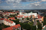 Foto, Bild: Blick vom Dom über die Altstadt mit Schloss bis zur Werft und zum Hafen