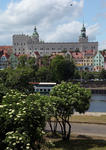 Foto, Bild: Altstadt am Oderufer mit Schloss