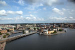 Foto, Bild: Gamla Stan in Stockholm vom Rathaus (Stadshuset) aus