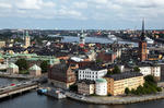 Foto, Bild: Gamla Stan in Stockholm vom Rathaus (Stadshuset) aus