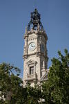 Foto, Bild: vom Glockenturm des Rathauses ertönt stündlich die Hymne von Valencia