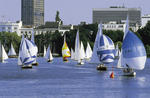 Foto, Bild: Segelboote auf der Auenalster