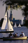 Foto, Bild: Segelboote auf der Auenalster