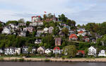 Foto, Bild: Blankenese mit Sllberg und Hamburgfahne