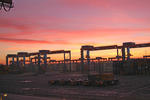 Foto, Bild: Containerverladung am CTA Container Terminal Altenwerder Hamburg