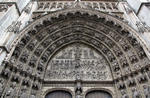 Foto, Bild: Relief am Portal der Onze-Lieve-Vrouw-Kathedraal (Liebfrauenkathedrale) in Antwerpen