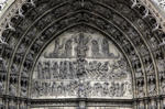 Foto, Bild: Relief am Portal der Onze-Lieve-Vrouw-Kathedraal (Liebfrauenkathedrale) in Antwerpen