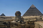 Foto, Bild: Sphinx und Chefrenpyramide