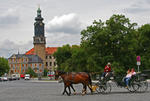 Foto, Bild: Residenzschloss mit Kutsche